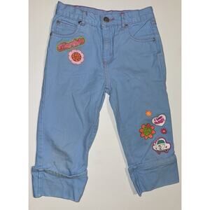 Vintage 2005 Herbie Fully Loaded Blue Cotton Pants Love Bug Decals Girls S 7/8 M